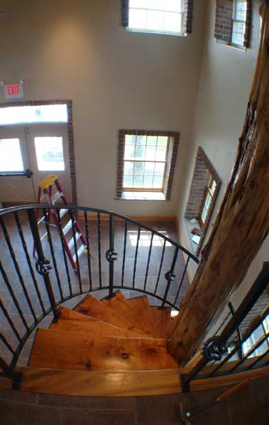 Hand Crafted Solid Cedar and Cherry Spiral Stairs: Boutorabi