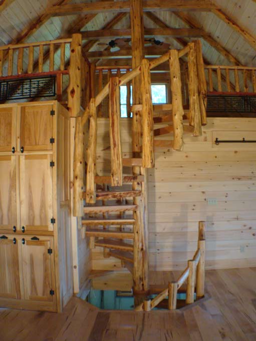 Cherry and Cedar Spiral Stairs 2