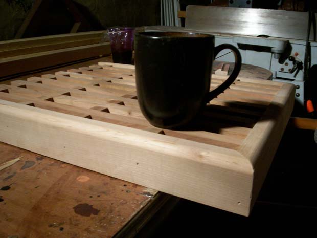 Hand Crafted Solid Cherry Lattice Countertop