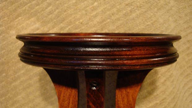 Soild Cherry Lamp Stand Top Detail