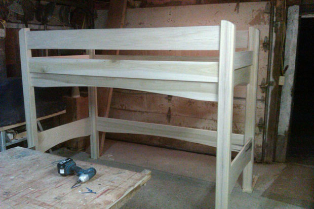 Hand Crafted Solid Poplar Bunk Bed/Loft: Group