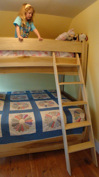 Hand Crafted Solid Poplar Bunk Bed Loft Set: Group