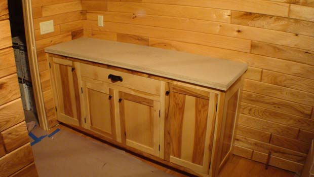 Hand Crafted Solid Hickory Bathroom Vanity Cabinets: Herschboeck