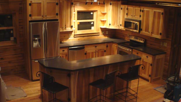 Hand Crafted Solid Hickory Kitchen Cabinets: Hirschboeck