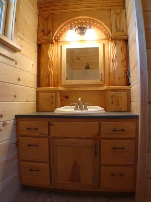 Hand Crafted Solid Hemlock Bathroom Vanity Cabinets: Izzo
