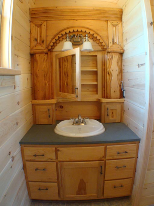 Hand Crafted Solid Hemlock Bathroom Vanity Cabinets: Izzo