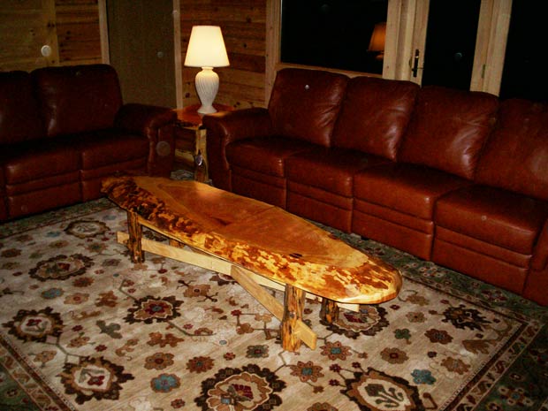 Hand Crafted Solid Wood Slab Coffee Table: Jacob