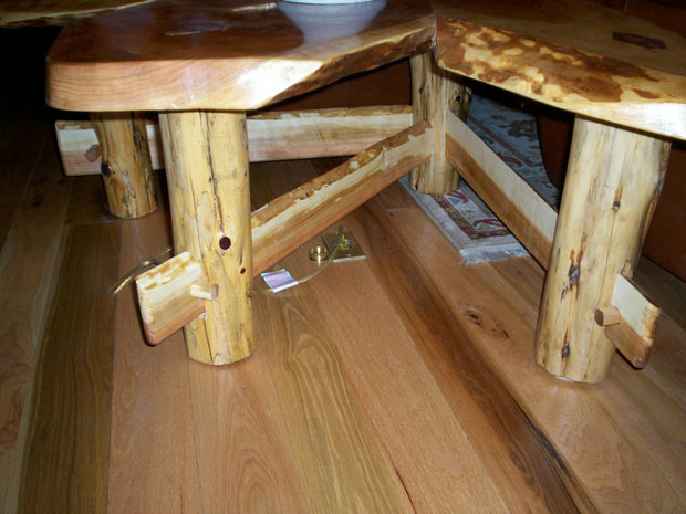 Hand Crafted Solid Cherry Slab Fan Style End Table: Jacob