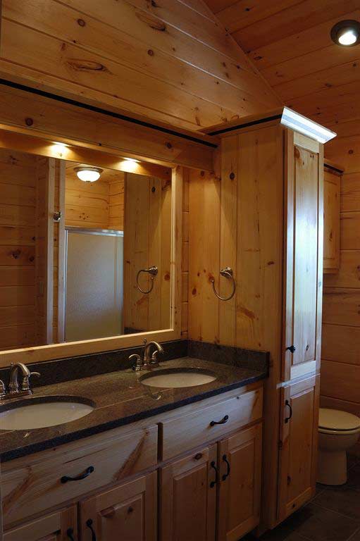 Hand Crafted Solid Pine Bathroom Vanity Cabinets: Mitrick