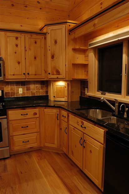 Hand Crafted Solid Pine Kitchen Cabinets: Mitrick