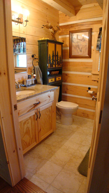 Hand Crafted Solid Pine Bathroom Vanity: Shank