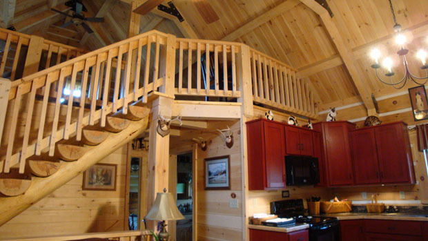 Hand Crafted Solid Spruce and Pine Straight Staircase: Shank