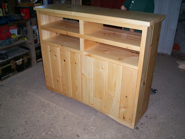 Hand Crafted Solid Pine Entertainment Center: Volk 